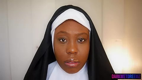 Black Demon Nun Slurps Cock For Cum Summoning Ritual - Sex Movies Featuring Asia Drake