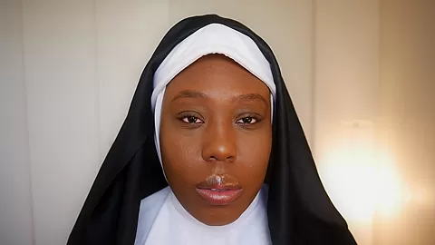 Black Demon Nun Slurps Cock For Cum Summoning Ritual - Sex Movies Featuring Asia Drake