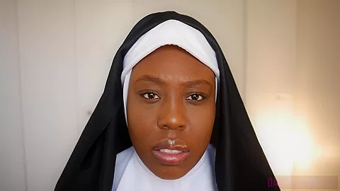 Black Demon Nun Slurps Cock For Cum Summoning Ritual - Sex Movies Featuring Asia Drake