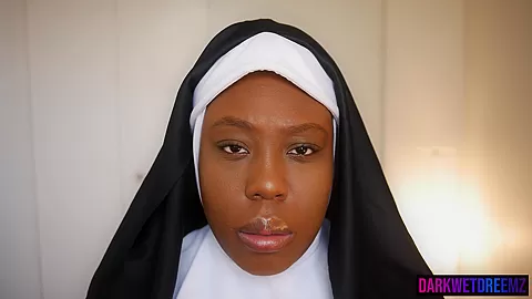 Black Demon Nun Slurps Cock For Cum Summoning Ritual - Sex Movies Featuring Asia Drake