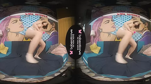 Sheril takes out her pink sex toy and fucks her pink pussy in VR today - BaberoticaVR