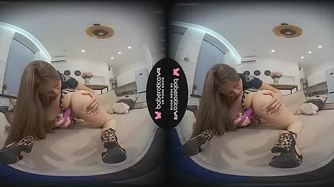 Miledy and Shanti dress up and use sex toys on each other in VR today - BaberoticaVR