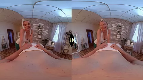 Massage with Bonus - Big Tits Blonde Hardcore Erotic Massage