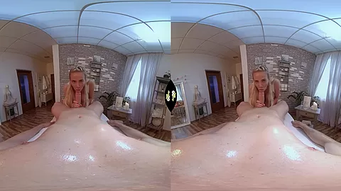 Massage with Bonus - Big Tits Blonde Hardcore Erotic Massage