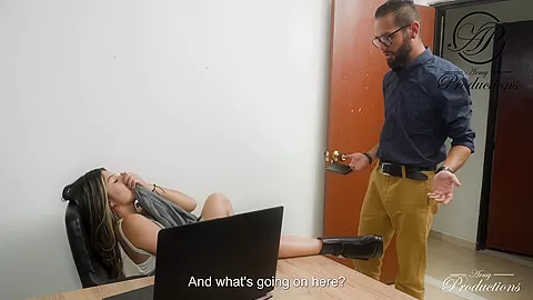 My Boss Discovers Me Masturbate At Work - Armyproductions