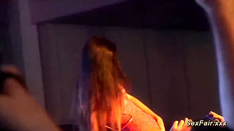 sexy strip show on public stage