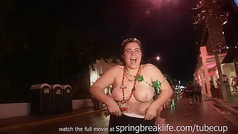 SpringBreakLife Video: Cute Coeds Flashing On Halloween