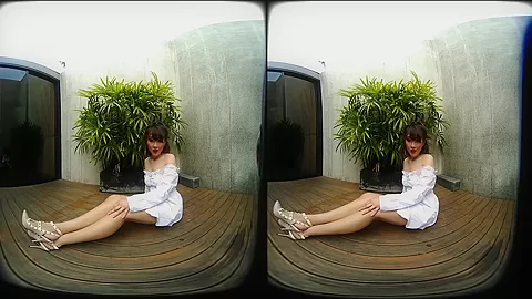 Young Asian Girl Outdoor Posing - VRPussyVision