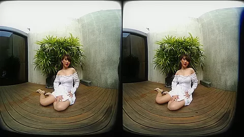 Young Asian Girl Outdoor Posing - VRPussyVision