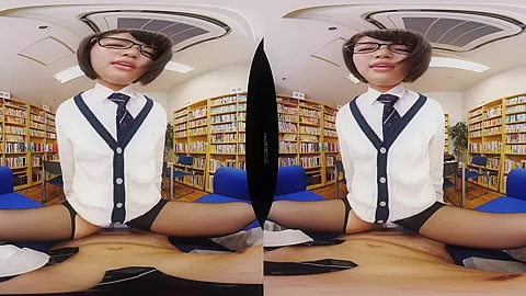 I was Seduced by the Plain Girl with Glasses and Black Pantyhose from the Book Club; Cute and Nerdy Japanese Slut