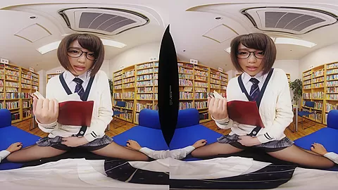 I was Seduced by the Plain Girl with Glasses and Black Pantyhose from the Book Club; Cute and Nerdy Japanese Slut