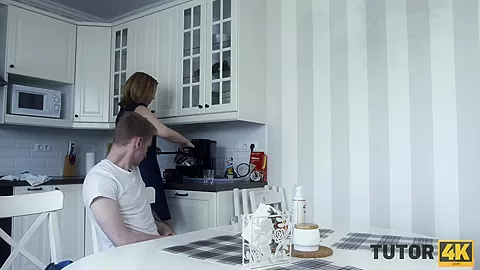 TUTOR4K. student 18+ likes the way teacher sucks and works vaginal muscles
