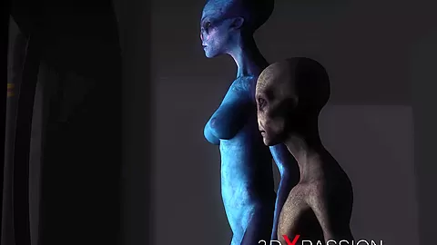 Area 51. A sexy young blonde gets fucked hard by sci-fi soldier in the lab