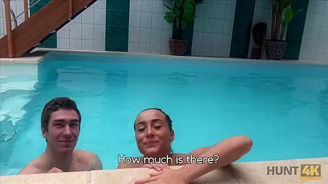 HUNT4K. Sex adventures in private swimming pool