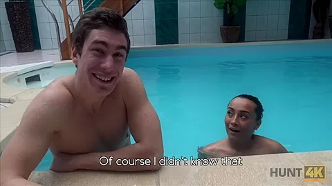 HUNT4K. Sex adventures in private swimming pool