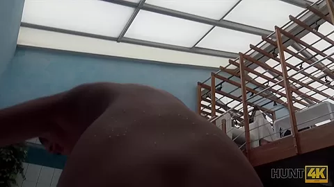 HUNT4K. Sex adventures in private swimming pool
