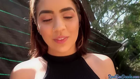Spanish babe gets fucked in public after giving blowjob
