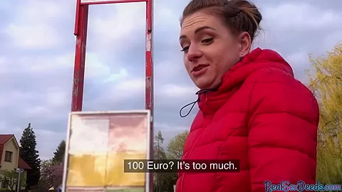 Public pickup for this blonde euro slut gets fucked for cash