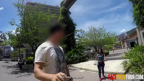 Tourist Picking up Amateur Slut for Face Fuck