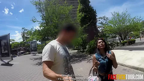 Tourist Picking up Amateur Slut for Face Fuck