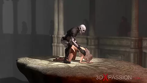 Sacrifice. Zepar the Duke of Hell plays with a hot blonde in the castle