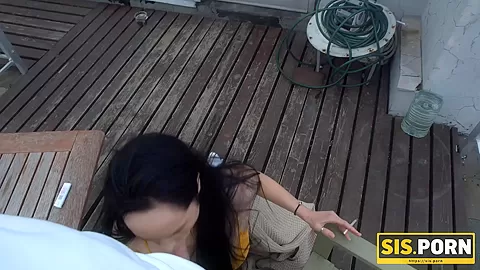 ***. Flapper greedily sucks stepbrothers dick and has vaginal sex
