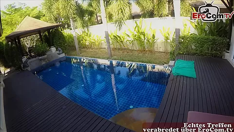 petite blonde teen 18+ fuck in holiday pov outzdoor at pool