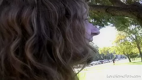 Riding in a cowgirl after meeting him outdoors