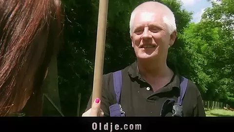 Grandpa farmer man fucks countryside teeny