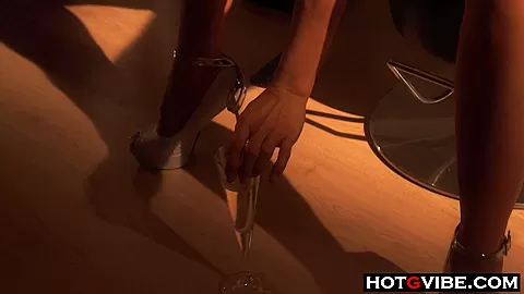 Licking Her Own Squirt off the Floor