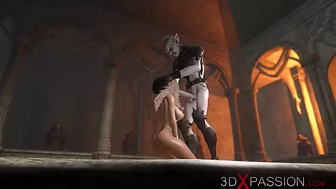 A sexy woman gets fucked hard by a demon Zepar on the altar of sacrifice