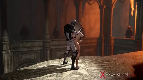 A sexy woman gets fucked hard by a demon Zepar on the altar of sacrifice