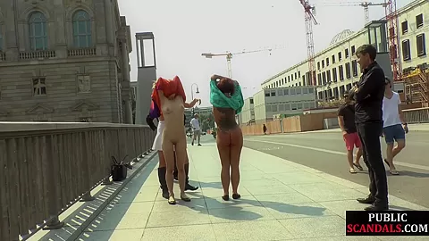 Public slut getting humiliated before bdsm gangbang