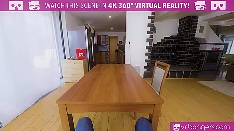 VR PORN - Sexy teen 18+ Housekeeper Fucks for Money