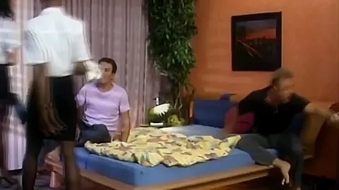 Skilled guys intruding two juicy cunts at once