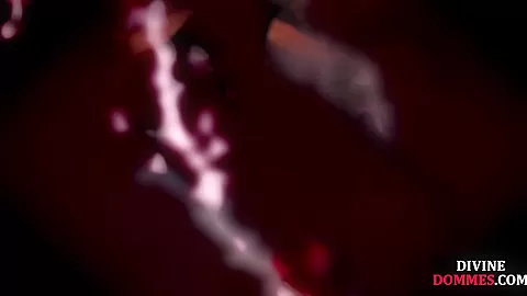 Foot domme rides gimp dick while getting toe sucked by sub
