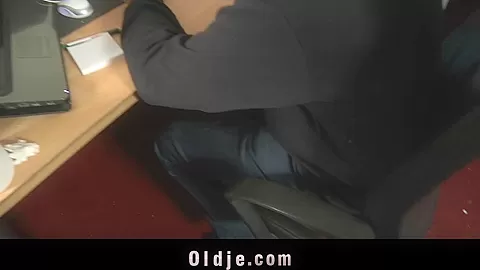 Horny maid fucking his old pervert owner