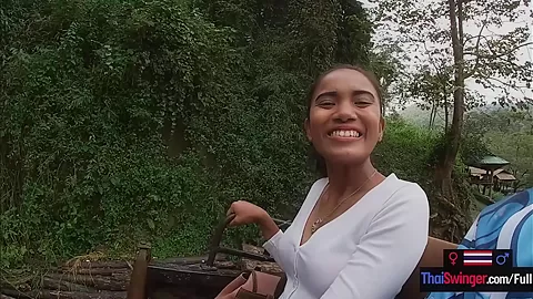 Elephant riding in Thailand with teen 18+ couple who had sex afterwards
