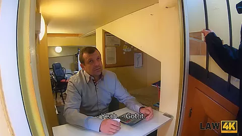 LAW4k. Woman with small ass does it with security officer just to break free again