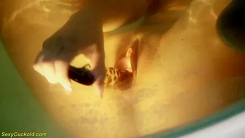under water masturbating