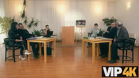 VIP4K. Contempt and Cock in Court