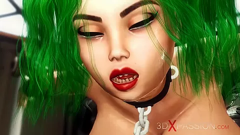 Sexy girl with big tits gets fucked rough by sci-fi monster in the base camp