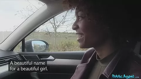 Ebony With Hot Body Fucked in a Car - PublicAgent