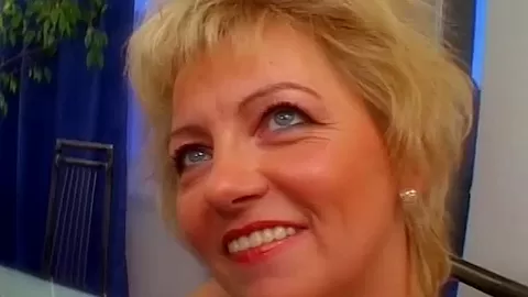 Mature Blonde Sucking Her Guest's Hard Cock