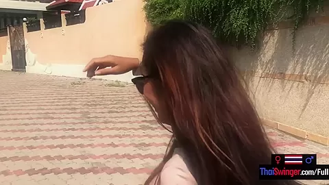 Amateur teen 18+ couple she Thai and he European made a horny sex tape together