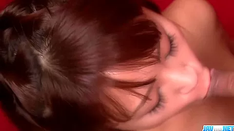 A hot asian girl gives blow job before Maika gets a facial