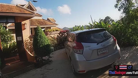 Amateur Thai teen 18+ girlfriend POV blowjob after a day out having fun
