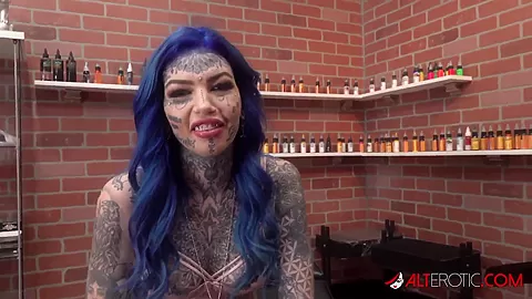 Amber Luke Gets Fucked After Getting a Butthole Tattoo - AltErotic