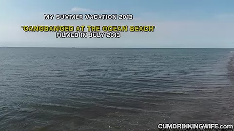 Slutwife creampied by strangers at the beach