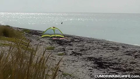 Slutwife creampied by strangers at the beach